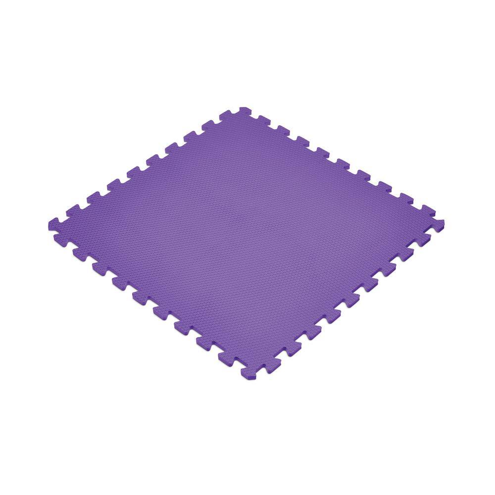 Norsk Purple 24 in. x 24 in. EVA Foam Non-Toxic Solid Color Interlocking Tiles (96 sq. ft. - 24 tiles) 240947_4