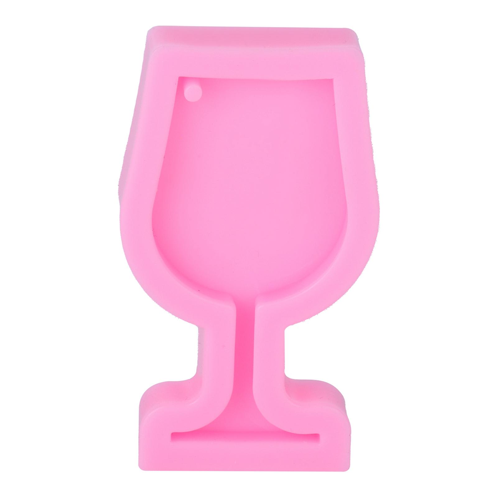 Clay Molds Food Grade Silicone Nontoxic Odorless Wine Cup Shape Fondant Mold for Mini Candies Chocolate