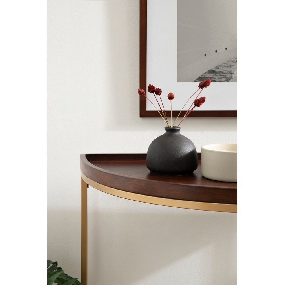 Kate and Laurel Dorrah Half Circle Console Table