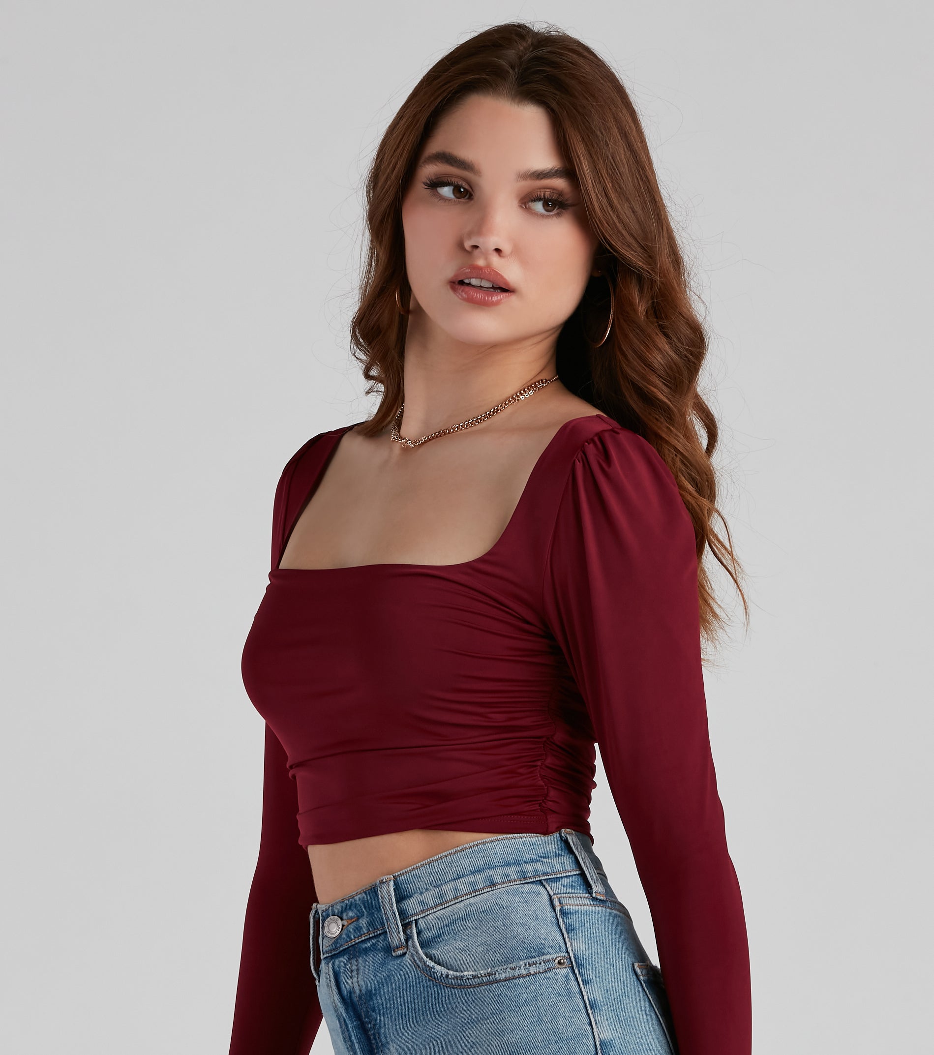 Sleek And Stunning Ruched Crop Top