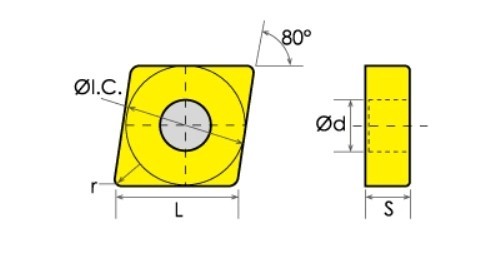 ABS Import Tools CNMA 433 COATED CARBIDE INSERT (6...