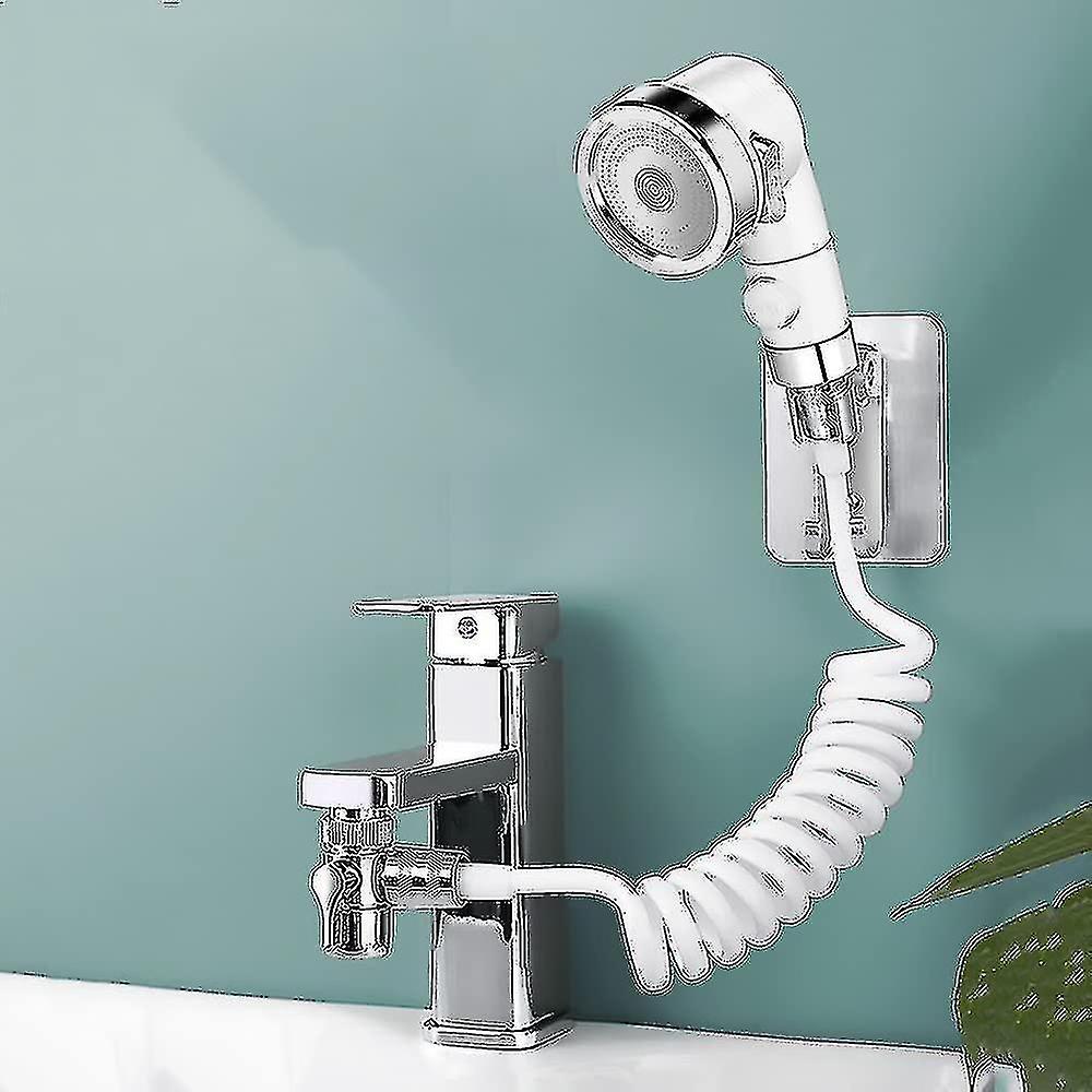 External Shower Head Set For Wash Basin， 1.5m Telescopic Tube Shower Head With Three Modes， For Wash