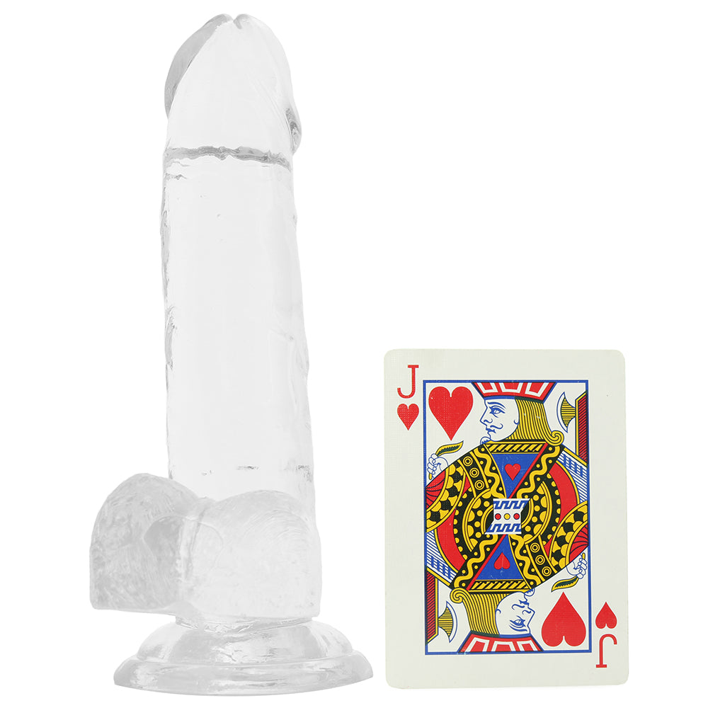 King Cock 8 Inch Ballsy Dildo in Clear