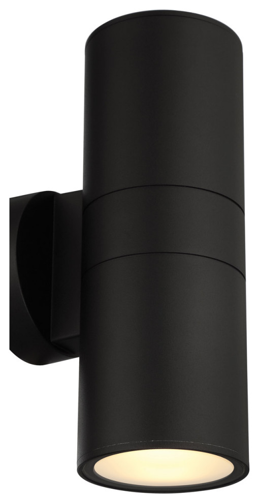 Matira 2 Light Outdoor Wall Light  Black   Outdoor Wall Lights And Sconces   by Buildcom  Houzz