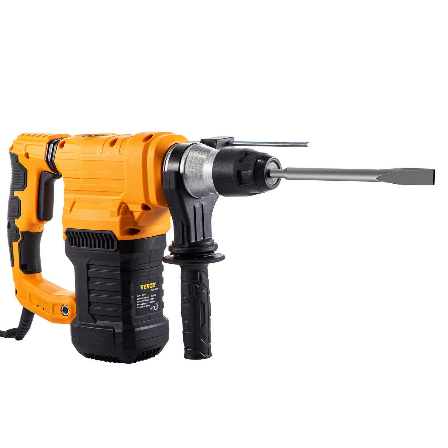 VEVOR 1 SDS Plus Rotary Hammer Drill ， 9.5A ， 1050W Electric Rotary Hammer Drill， 4 Modes Combination Rotary Hammer， 850RPM Cordless Rotary Hammer w/ Case， 110V Rotary Hammer Drill Ki