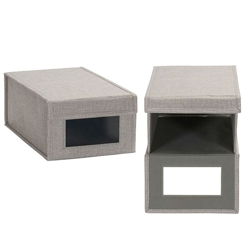 Household Essentials Small Drop-Front Shoe Box 2-pack Set