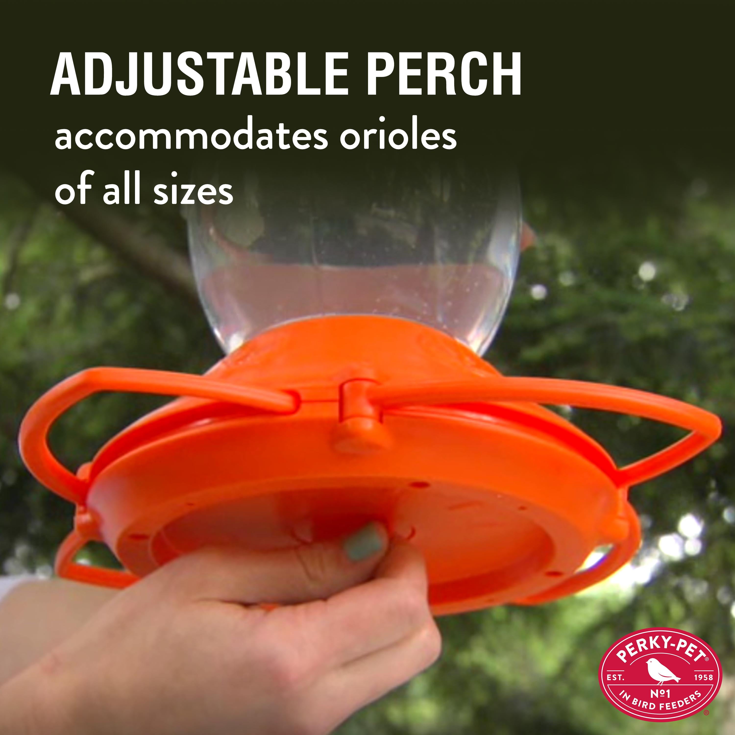 Perky-Pet 32 oz Orange Plastic Oriole Feeder