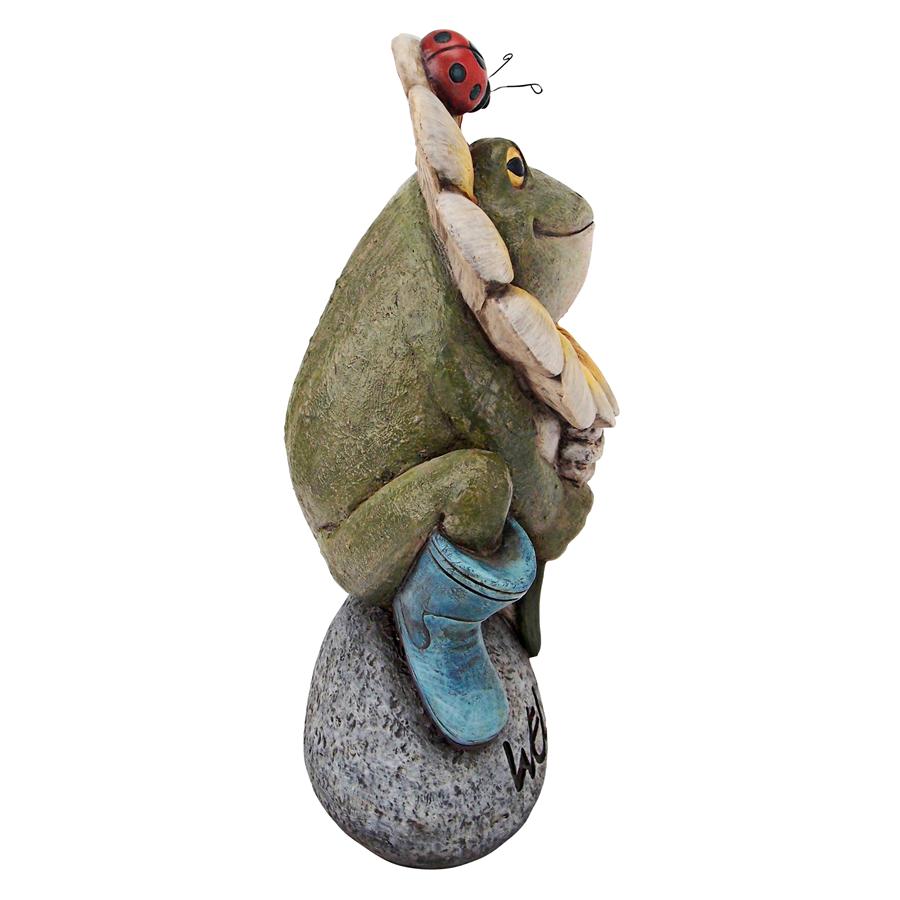 Design Toscano Flowery Frog Garden Welcome Statue