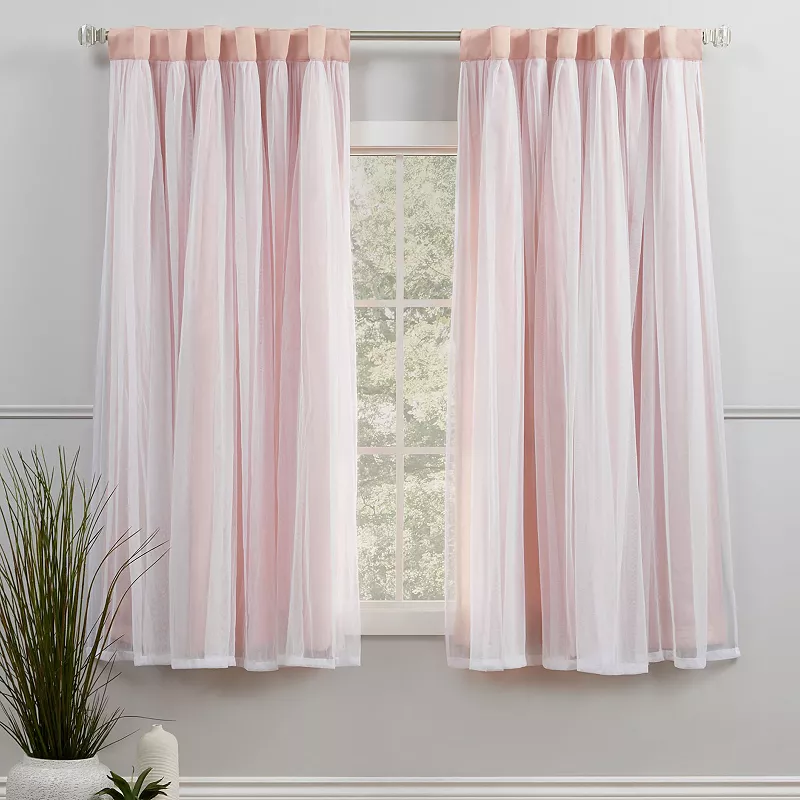 Exclusive Home 2-pack Catarina Layered Solid Blackout Window Curtains