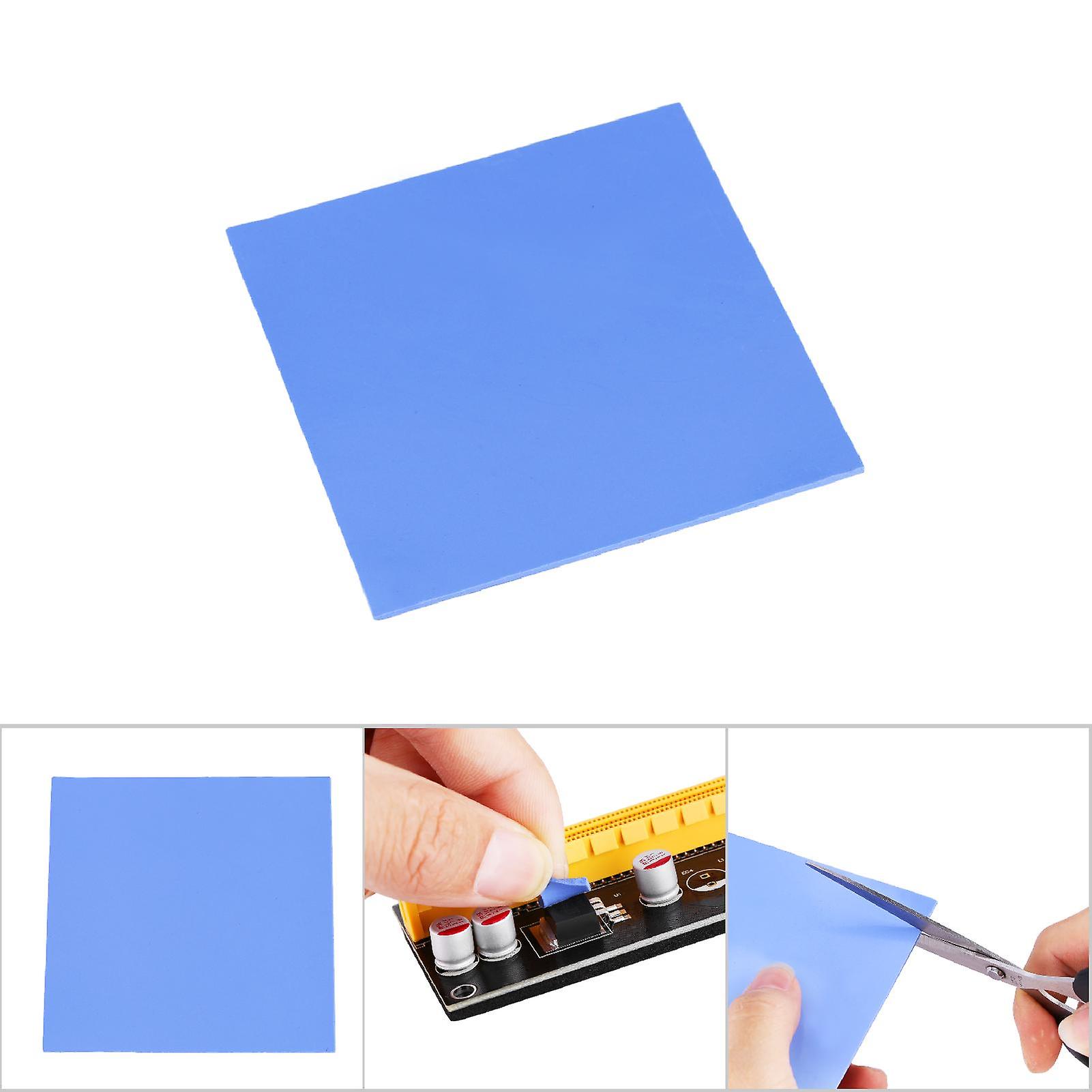 100x100x2mm Cpu Thermal Pad Heatsink Cooling Conductive Silicone Pads Blue