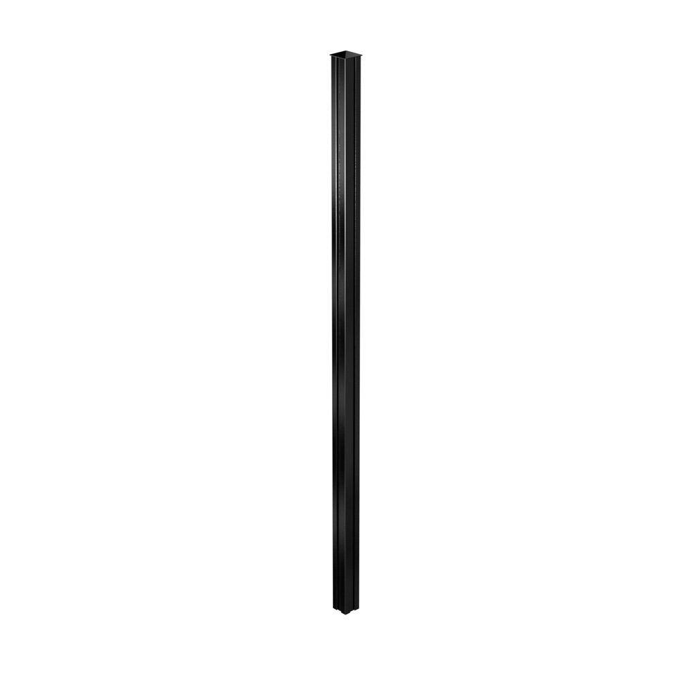 Peak Products Modular Fencing 94 in. H Matte Black Aluminum In-Ground Post for A 6 ft. H Outdoor Privacy Fence System 2491