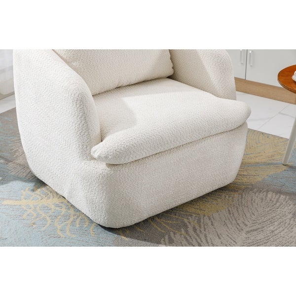 Swivel Barrel Sofa Accent Chairs Armchair Living Room Chairs， Beige