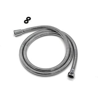 Westbrass 60 in. to 82 in. Extra Long Extendable Reach Handheld Shower Hose Polished Chrome D355E-26