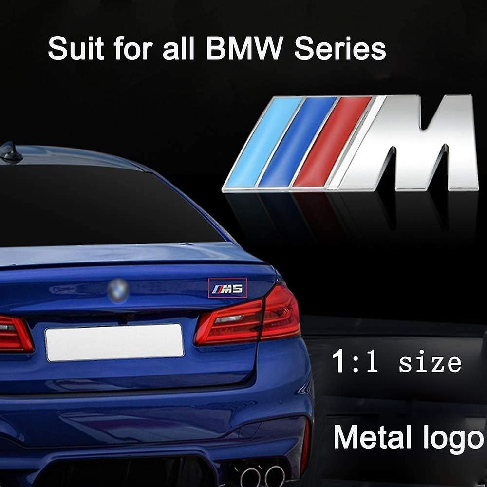 3pcs Fit Bmw M Power Badge Metal Tri Color Emblem Sticker，car Rear Trunk Fender Side Emblem Badge Decal Logo Compatible For All Bmw Series