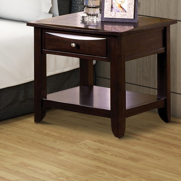 Baldwin Transitional End Table， Espresso Finish