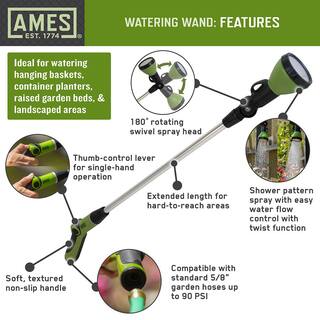 Ames 7-Piece Planting Watering and Rolling Cart Garden Tool Set for Outdoor Gardening 10000-03448