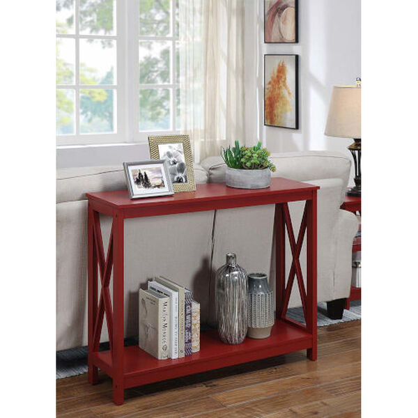 Oxford Cranberry Red 12-Inch Console Table