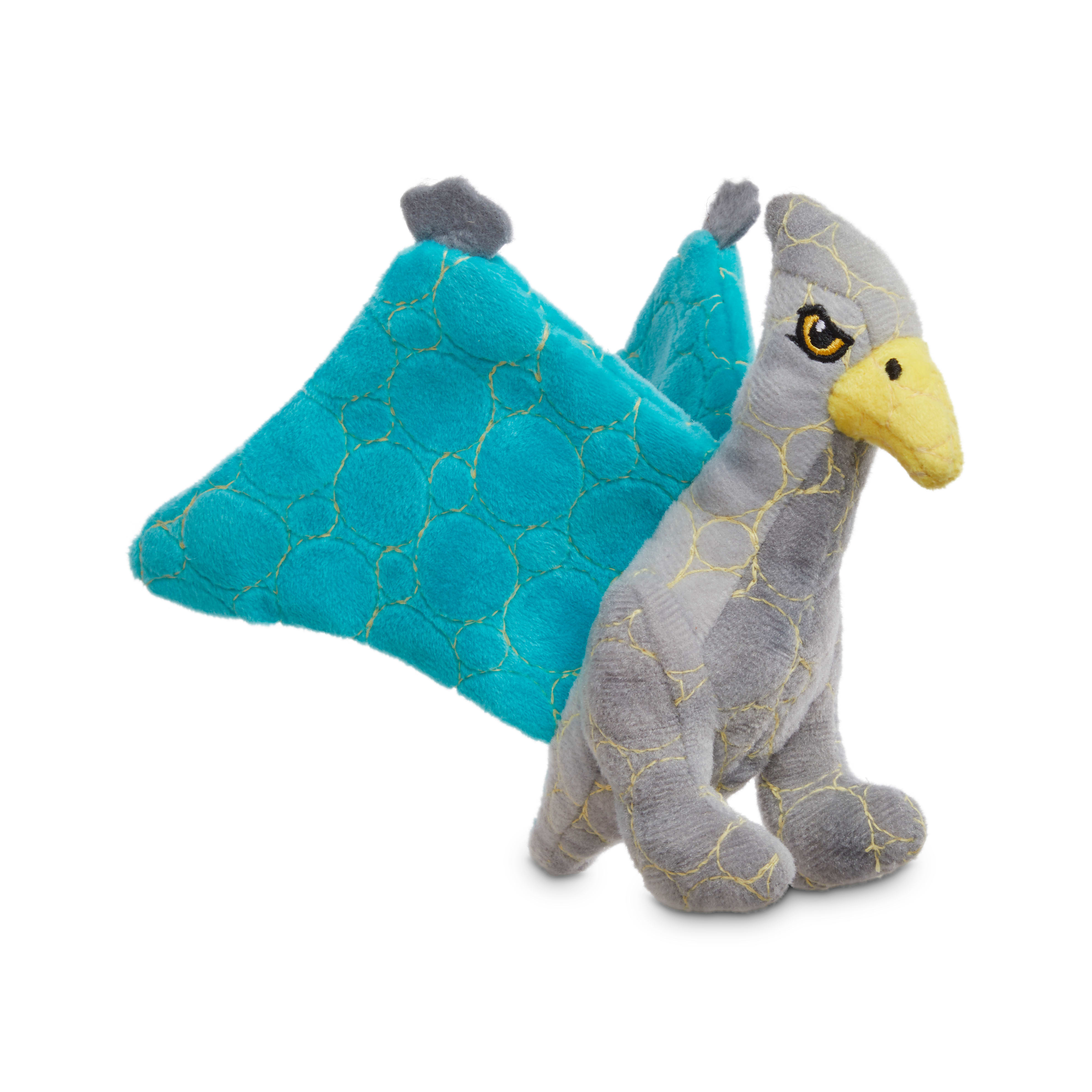 Leaps  Bounds Ruffest  Tuffest Pterodactyl Tough Plush Dog Toy with Kevlar Stitching， Small