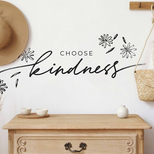 Choose Kindness Peel And Stick Wall Decal Black Roommates