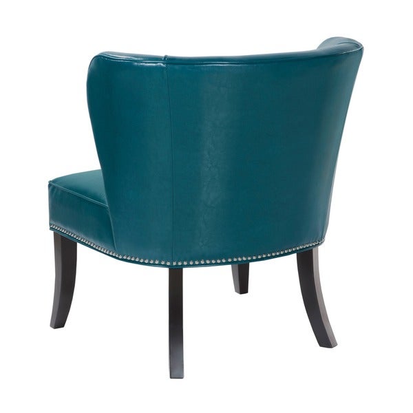 Madison Park Sheldon Blue Concave Back Armless Chair