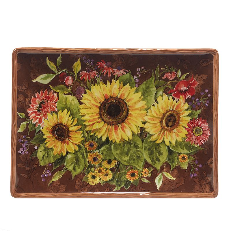 Certified International Harvest Blessings Rectangle Platter