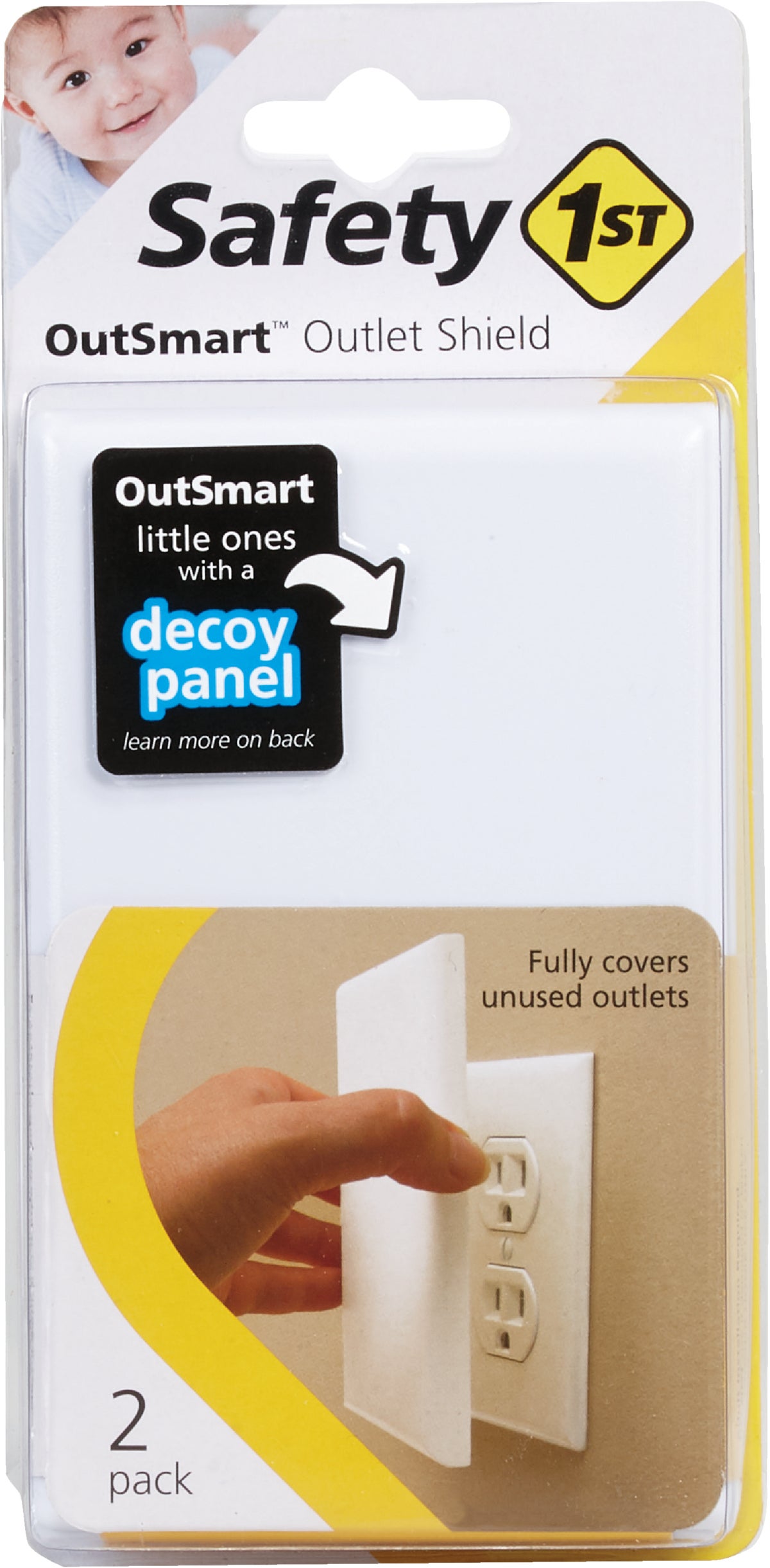 Safety 1st Outsmart Safety Outlet Shield White