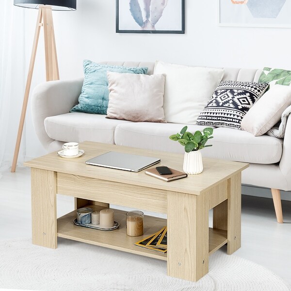 Costway Lift Top Coffee Table Modern Accent Table w/Hidden Storage - See Details