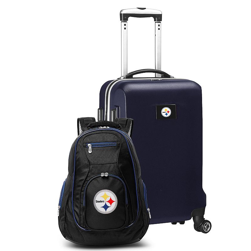 Pittsburgh Steelers Deluxe Hardside Spinner Carry-On and Backpack Set