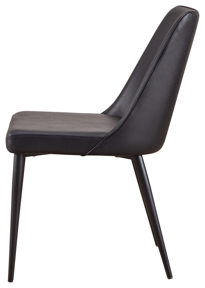 First of A Kind Lula Dining Chair Black   Midcentury   Dining Chairs   by Kolibri Decor  Houzz