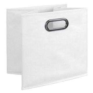 Regency 12 in. H x 12 in. W x 12 in. D White Fabric Cube Storage Bin 2-Pack HDCHTOTE2PKWH