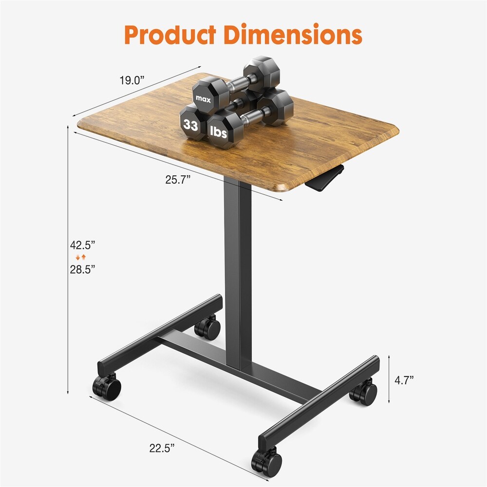 Small Mobile Rolling Standing Desk