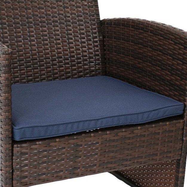 Sunnydaze Outdoor Ardfield Patio Conversation Furniture Set With Loveseat Chairs And Table 4pc