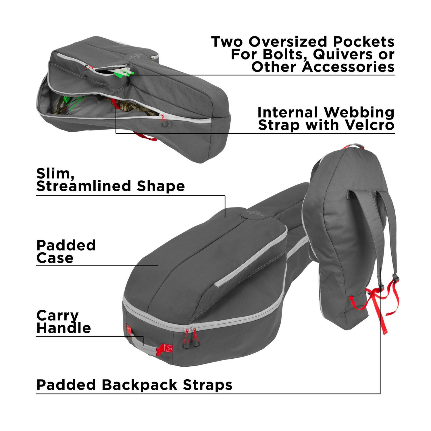 Titan Krait Opticd Narrow Limb Crossbow Case By Allen Company， 37 L X 19.5 W， Gray