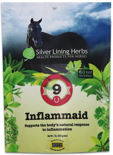 Silver Lining Herbs INFLA-AID Recovery Powder Horse Supplement， 1-lb bag