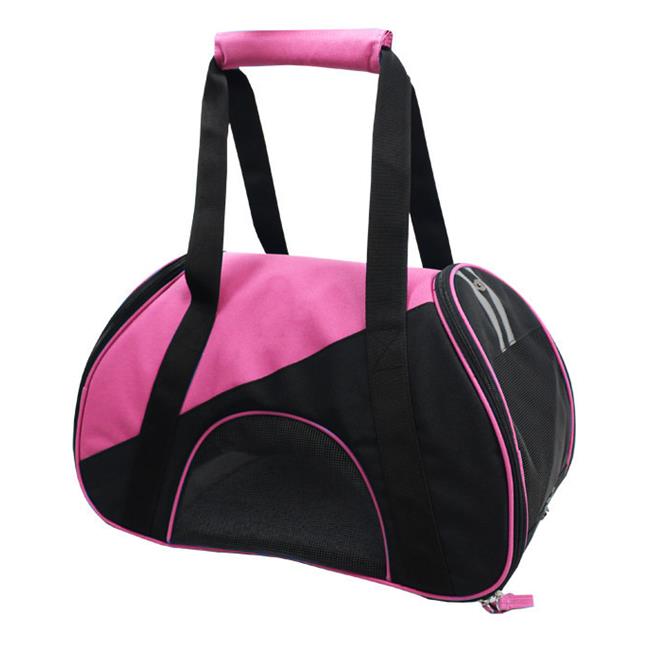 Airline Approved Zip-N-Go Contoured Pet Carrierand#44; Pink - Medium