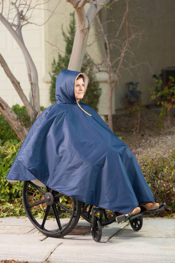 Comfort Finds Wheelchair Poncho (Single Pack，Navy)