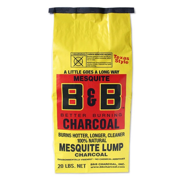 B amp b Charcoal All Natural Mesquite Lump Charcoal 20 Lb