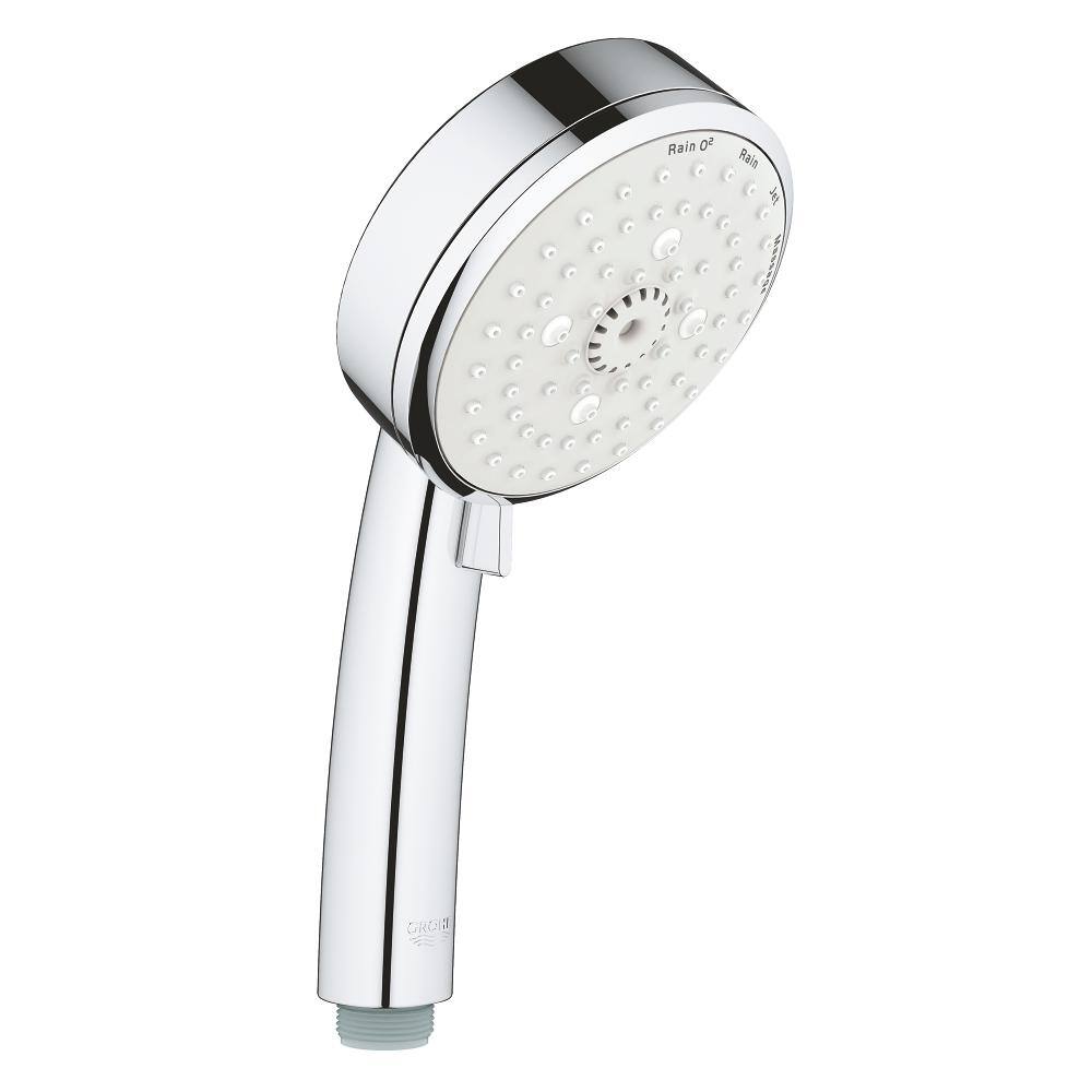 GROHE Tempesta 4-Spray 4 in. Single Wall Mount Handheld Rain Shower Head in Chrome 27575002