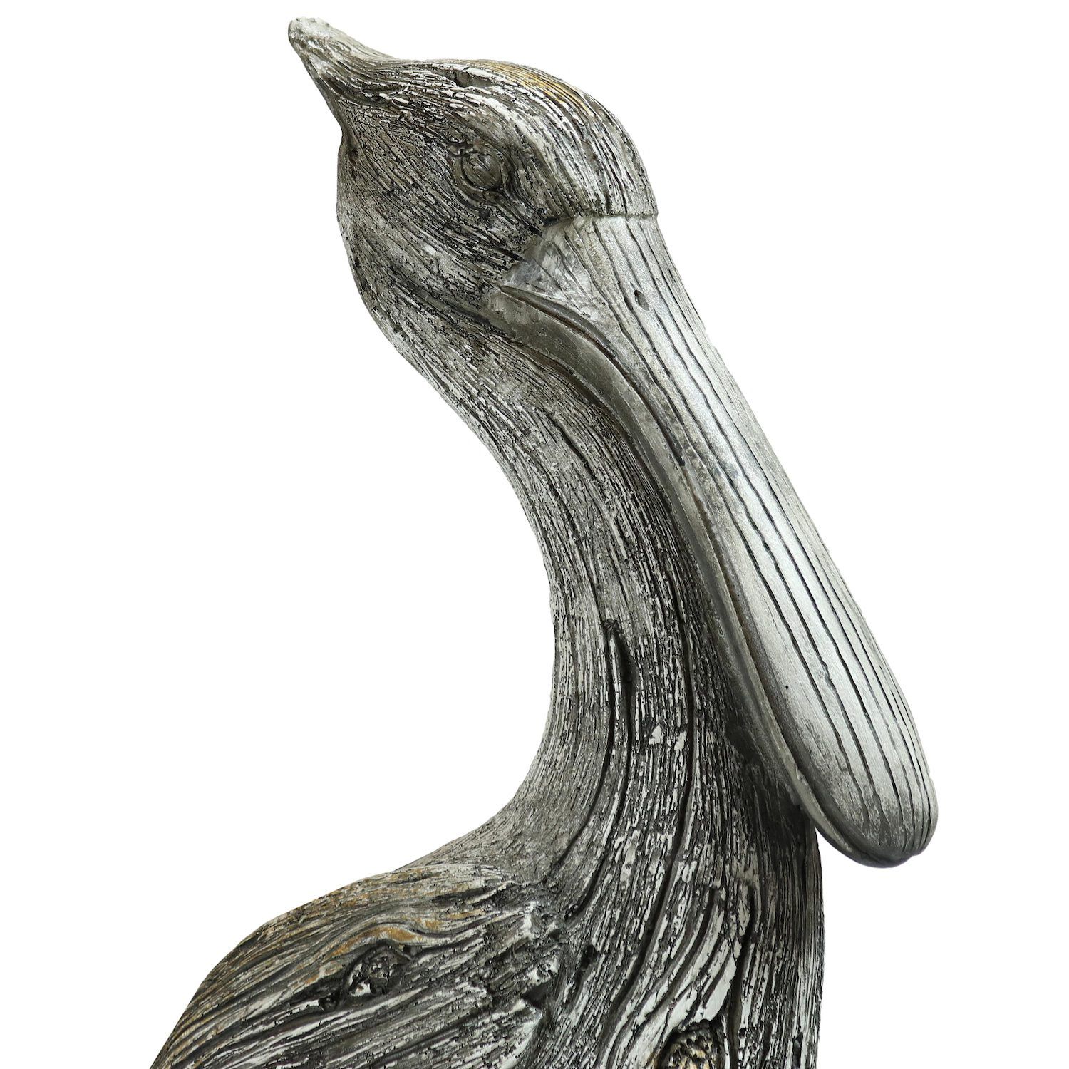 Sunnydaze Pelican Perch Outdoor Polystone Garden Statue - 22 in