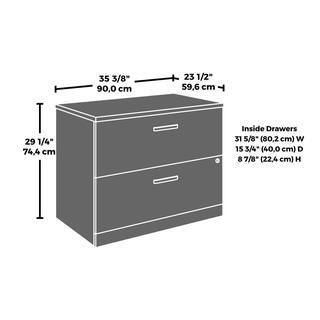 Affirm Classic Cherry Decorative Lateral File Cabinet with Locking Drawers 427868