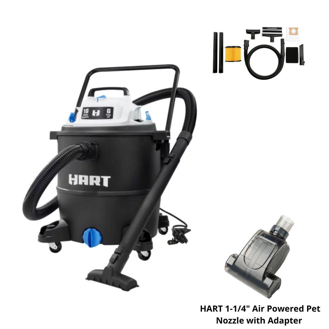 HART 10 Gallon 6 Peak HP Poly Wet/Dry Vacuum With 6-16 Standard Dustbag