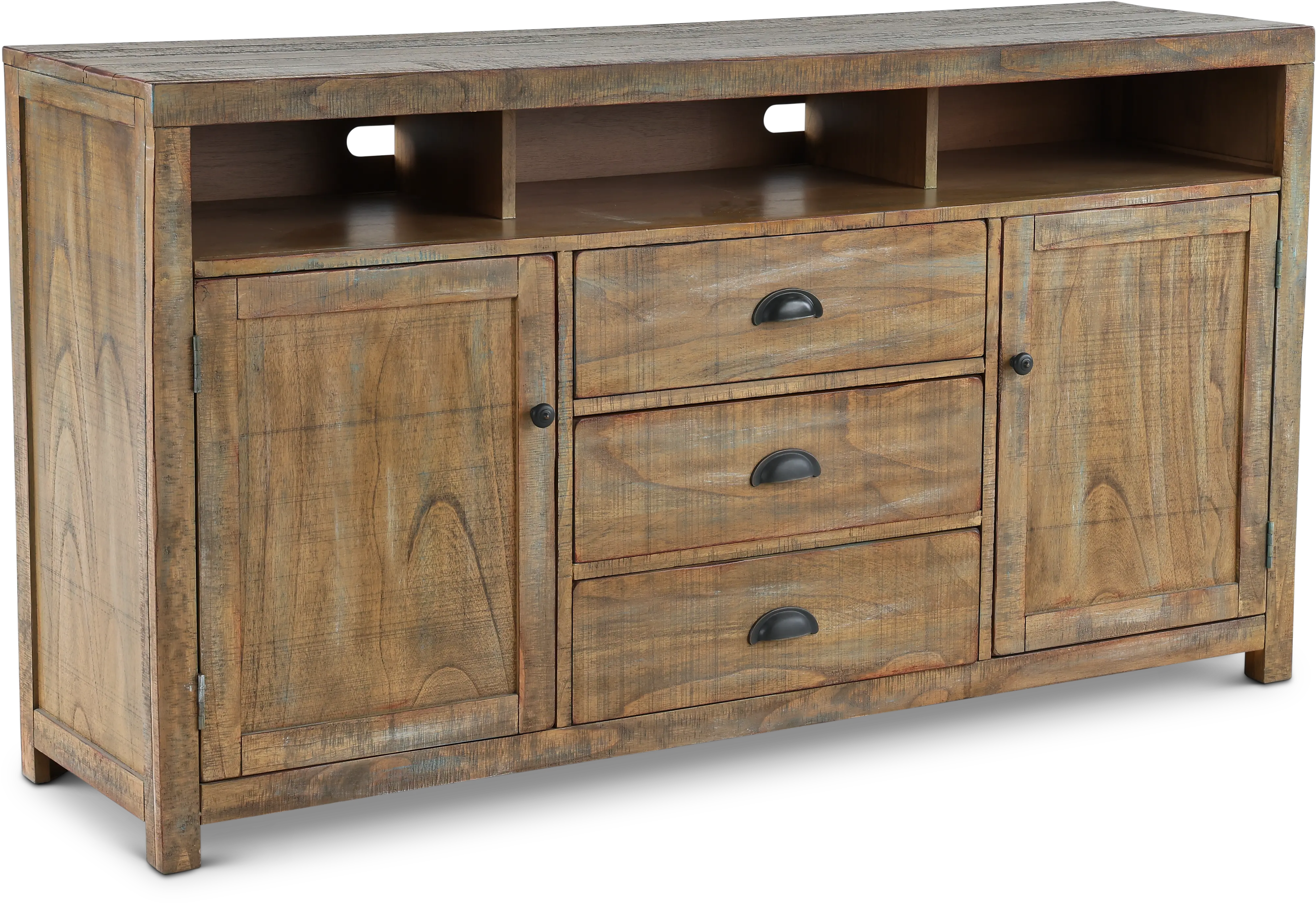 Brenton Weathered Brown 66 TV Stand