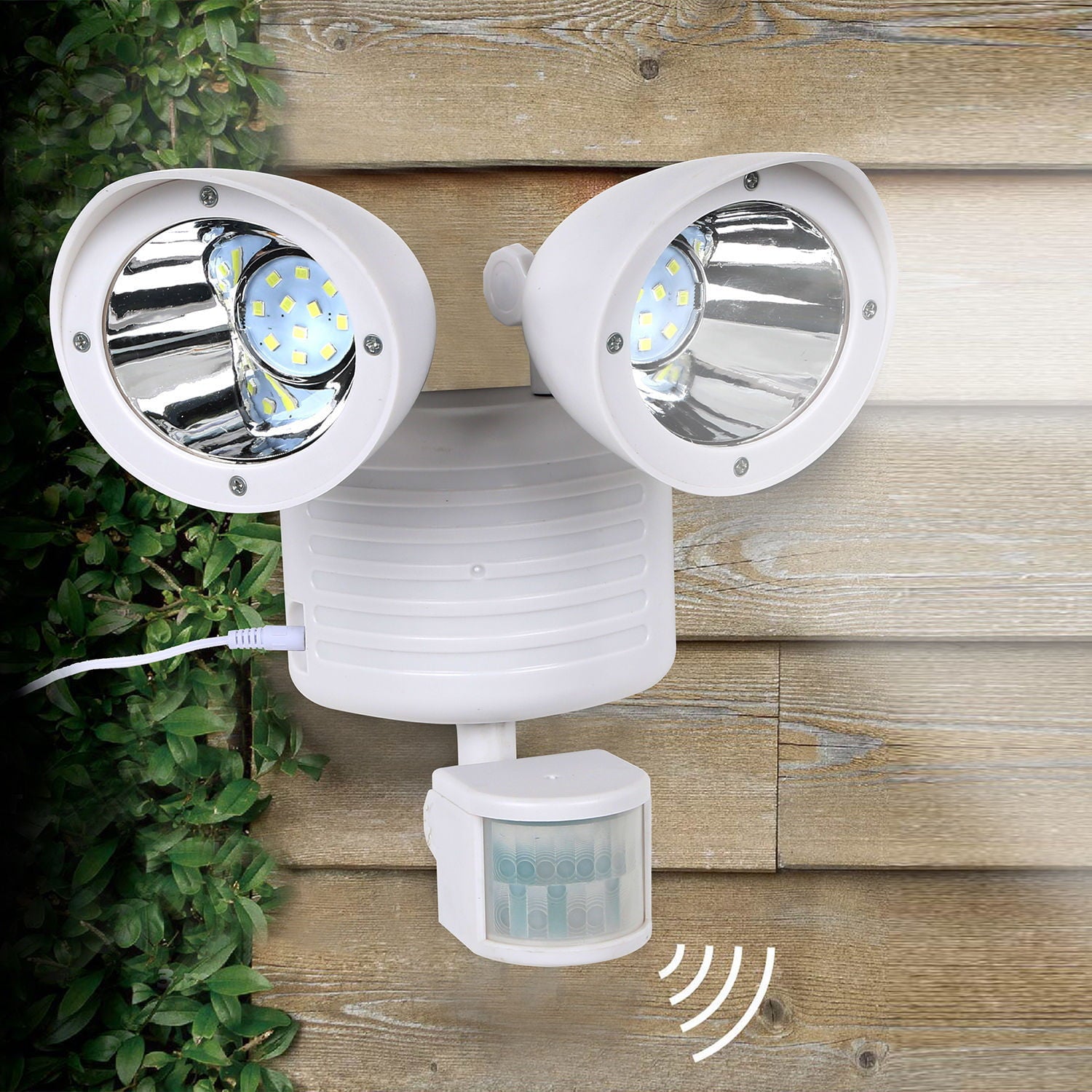 White Dual 22 LEDs Security Detector Solar Spot Light Motion Sensor Outdoor Floodlight