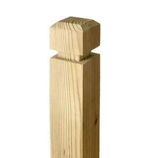 Outdoor Essentials 4 in. x 4 in. x 9 ft. Pressure-Treated Pine Chamfered Decorative Fence Post 235487