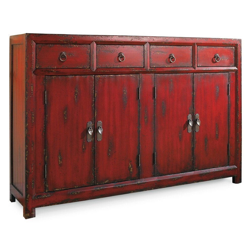 58'' Red Asian Cabinet   15.5\