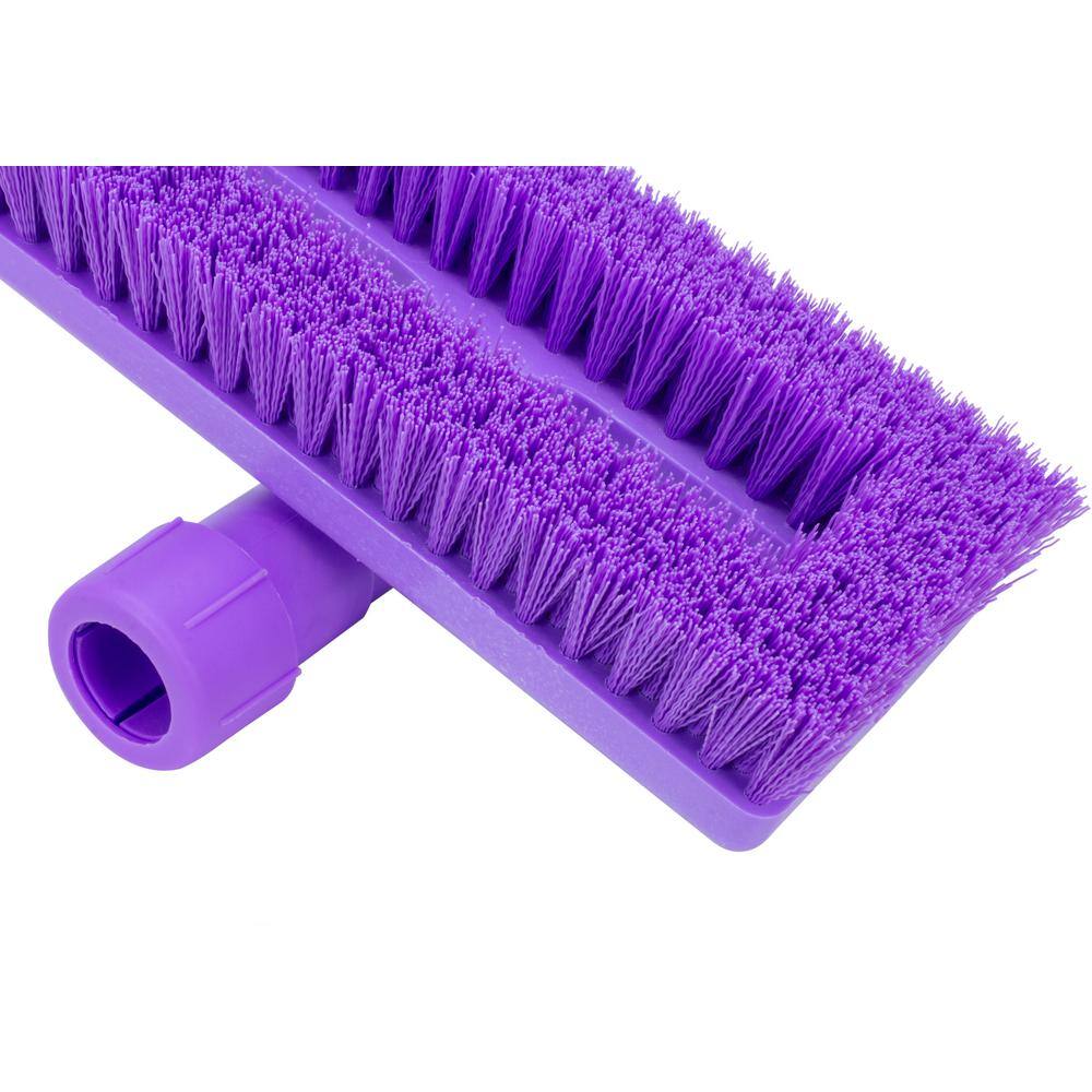 CFS Brands Sparta 8 in. Purple Polyester Swivel Scrub Brush with Polypropylene Casing (6-Pack) 3638831EC68