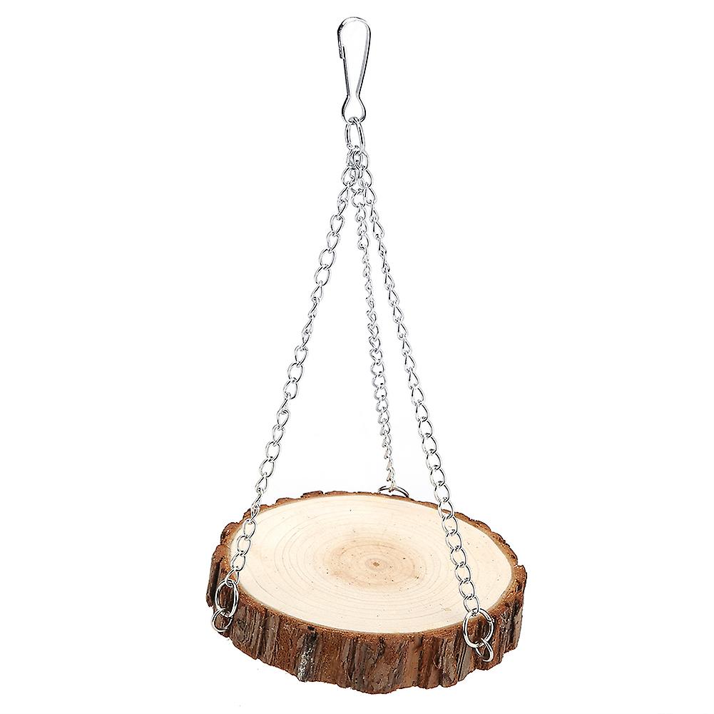 Wooden Natural Eco-friendly Portable Pet Swing Toy For Parrot Hamster(s)