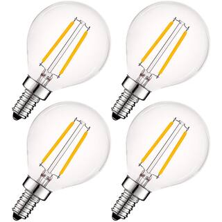 LUXRITE 40-Watt Equivalent G16.5 Dimmable Edison LED Bulbs UL Listed 2700K Warm White (4-Pack) LR21610-4PK