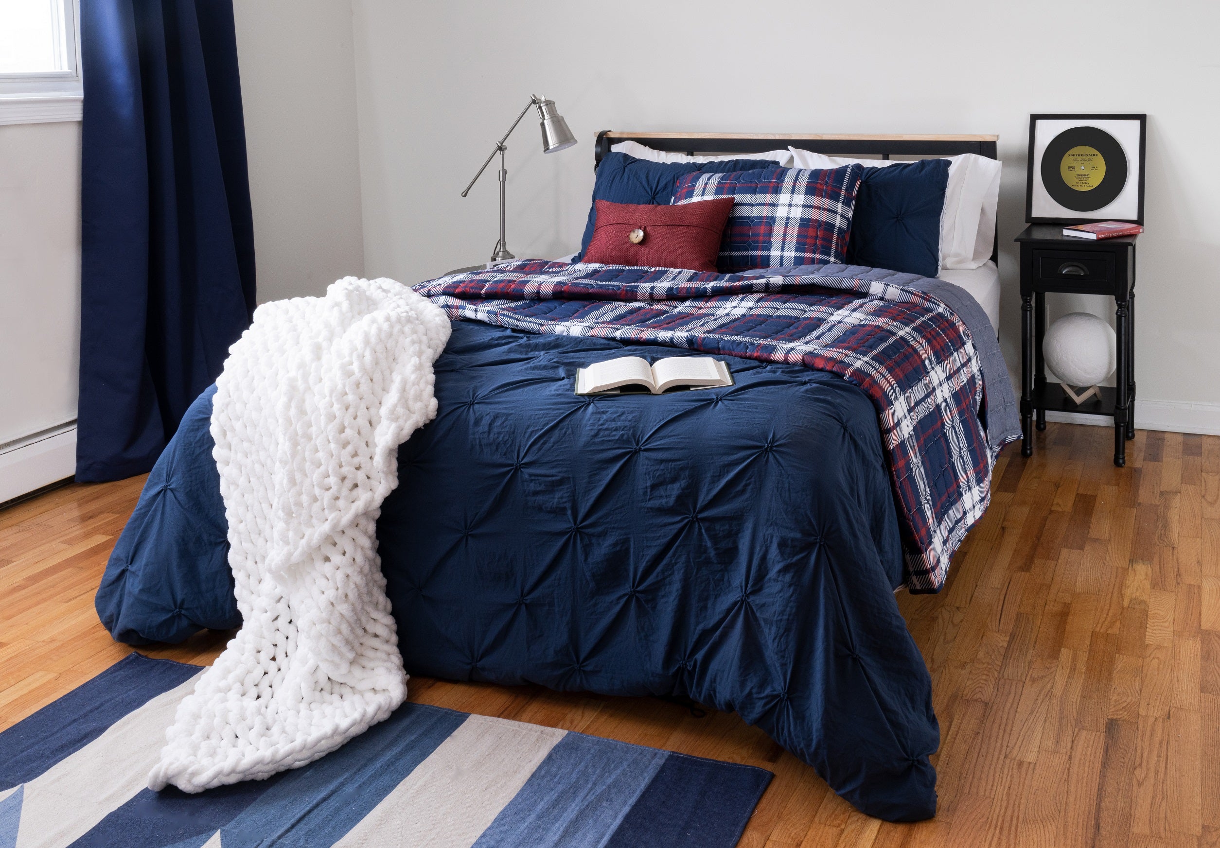 Bedding Bundle: Grayson Farmhouse Quilt + Ravello Pintuck Comforter BIAB