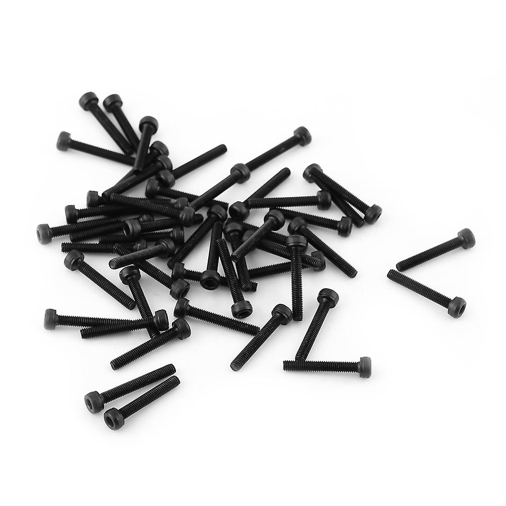 M3 Black Hex Socket Cap Head Screw Bolt Set (m3*20mm，fully Threaded，50pcs)